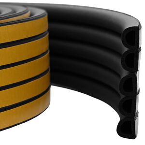 vidaXL Samolepic&iacute; okenn&iacute; těsněn&iacute; Čern&aacute; 9 x 8 mm 12 m EPDM pěna