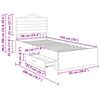 vidaXL R&aacute;m postele s čelo B&iacute;l&aacute; 90 x 190 cm kompozitn&iacute; dřevo