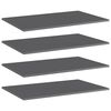 vidaXL Př&iacute;davn&eacute; police 4 ks &scaron;ed&eacute; vysok&yacute; lesk 80x50x1,5 cm dřevotř&iacute;ska