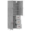 vidaXL Skříň highboard betonově šedá 69,5x34x180 cm kompozitní dřevo