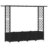 vidaXL Vyv&yacute;&scaron;en&yacute; z&aacute;hon s trel&aacute;ž&iacute; a střechou Čern&aacute; 203 x 40 x 136 cm PP