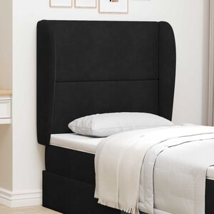 vidaXL U&scaron;i čela postele Čern&aacute; 80 x 23 x 6 cm samet