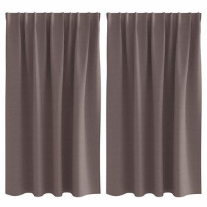 vidaXL Z&aacute;věsy na zatemněn&iacute; s kroužky 2 pcs Tmavě hněd&aacute; 140 x 140 cm
