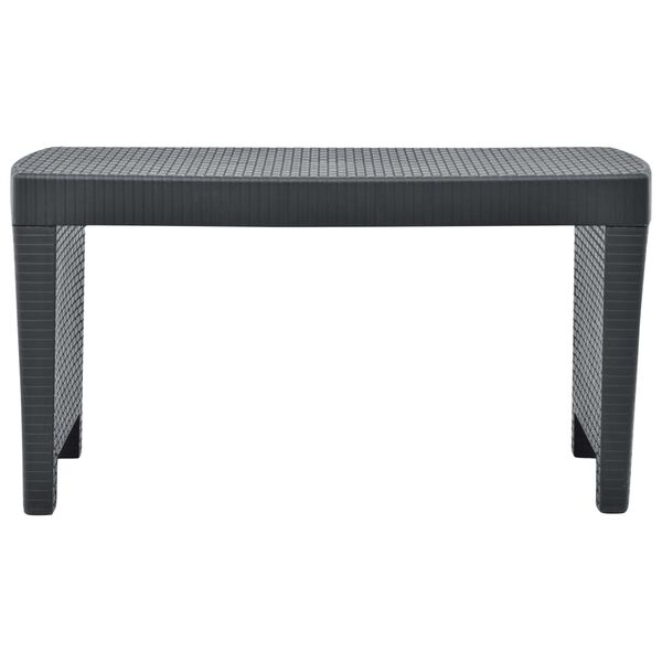 vidaXL 3d&iacute;ln&aacute; zahradn&iacute; sedac&iacute; souprava plast antracitov&aacute;