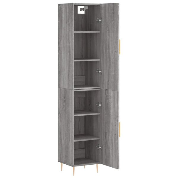 vidaXL Skř&iacute;ň highboard &scaron;ed&aacute; sonoma 34,5 x 34 x 180 cm kompozitn&iacute; dřevo
