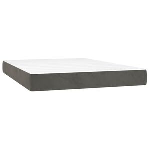 vidaXL Ta&scaron;tičkov&aacute; matrace středn&iacute; tvrdost tmavě &scaron;ed&aacute; 140 x 200 x 20 cm samet