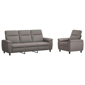 vidaXL Set pohovek 2 pcs Taupe Textil