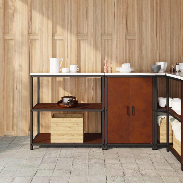 vidaXL Kuchyňsk&aacute; skladovac&iacute; sada 2 pcs Rezav&aacute; Povětrnostně odoln&aacute; ocel