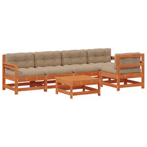 vidaXL Zahradn&iacute; lounge set 6 pcs Voskově Hněd&aacute; Masivn&iacute; borovice