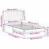 vidaXL R&aacute;m postele s čelo B&iacute;l&aacute; 100 x 200 cm Masivn&iacute; borov&eacute; dřevo