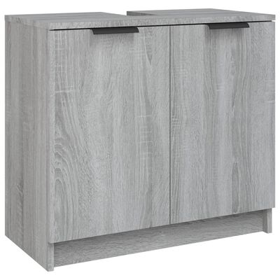 vidaXL 5dílná sada koupelnových skříněk šedá sonoma kompozitní dřevo