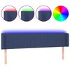 vidaXL Čelo postele s LED modr&eacute; 183 x 16 x 78/88 cm textil