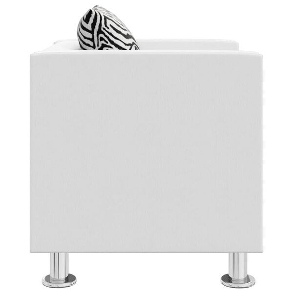 vidaXL Křeslo bílé umělá kůže