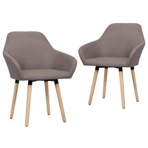 vidaXL J&iacute;deln&iacute; židle 2 ks taupe textil