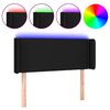vidaXL Čelo postele s LED čern&eacute; 83 x 16 x 78/88 cm textil