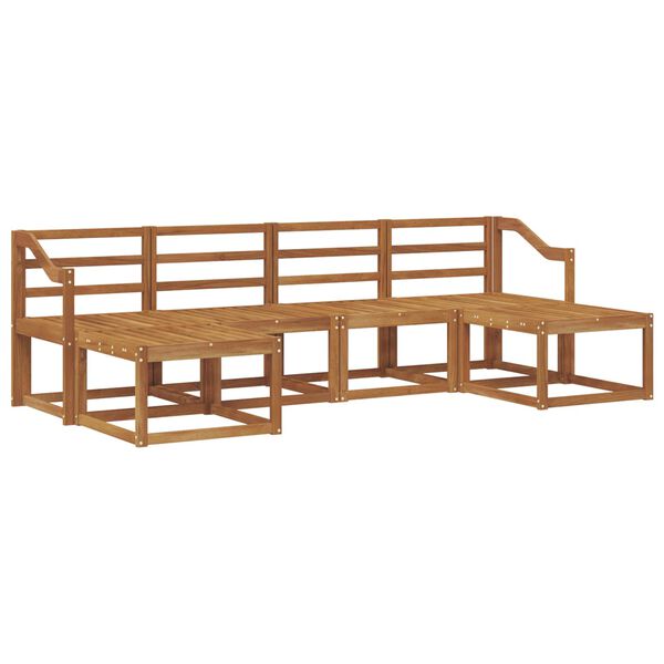 vidaXL Venkovn&iacute; pohovkov&aacute; souprava 6 pcs Př&iacute;rodn&iacute; kompozitn&iacute; dřevo