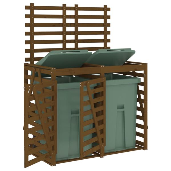 vidaXL &Uacute;ložn&yacute; box na dvě popelnice medově hněd&yacute; masivn&iacute; borov&eacute; dřevo