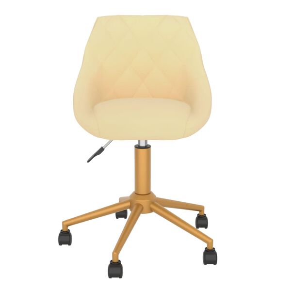 vidaXL Otočn&eacute; j&iacute;deln&iacute; židle 4 ks kr&eacute;mov&eacute; samet