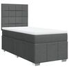 vidaXL Box spring postel s matrac&iacute; tmavě &scaron;ed&aacute; 90x190 cm textil
