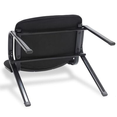vidaXL Stohovatelné kancelářské židle 4 ks textilní černé