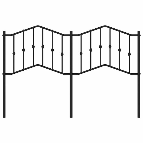 vidaXL Kovov&eacute; čelo postele čern&eacute; 150 cm