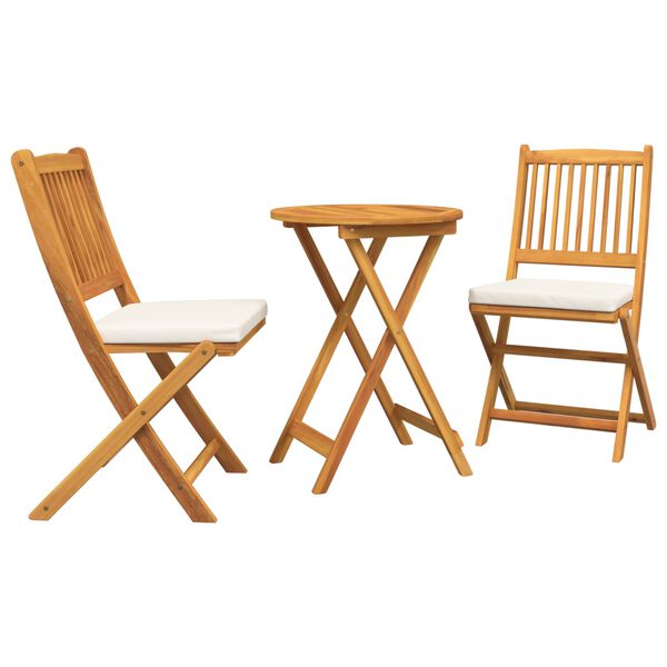 vidaXL Zahradní bistro set 3 pcs Hnědá masivní akáciové dřevo