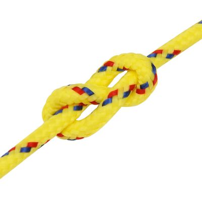 vidaXL Lodní lano žluté 4 mm 50 m polypropylen