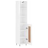vidaXL Skř&iacute;ň highboard b&iacute;l&aacute; s vysok&yacute;m leskem 34,5x34x180 cm kompozit