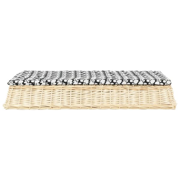 vidaXL Pel&iacute;&scaron;ek pro psy s podu&scaron;kou 110 x 75 x 15 cm vrba ploch&yacute; design