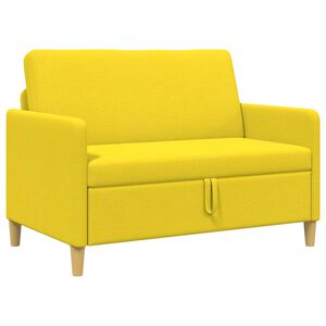 vidaXL Sofa s &uacute;ložn&yacute;m prostorem Světl&aacute; žlut&aacute; 122 x 78 x 87 cm