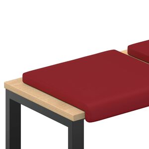 vidaXL Pol&scaron;t&aacute;ř na lavici 2 ks Uměl&aacute; kůže V&iacute;no Červen&eacute; Hloubka 35 cm