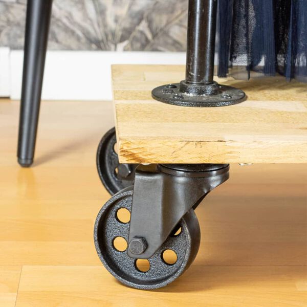 Mac Lean Otočn&aacute; kolečka 92 mm 4 ks čern&aacute;