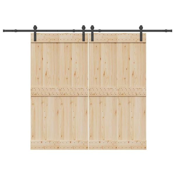 vidaXL Sada příslušenství pro posuvné dveře 305 cm ocelová černá