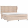 vidaXL Box spring postel s matrac&iacute; cappuccino 160x200 cm uměl&aacute; kůže