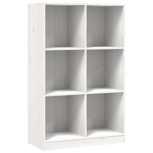 vidaXL Knihovna b&iacute;l&aacute; 70 x 33 x 110 cm masivn&iacute; borov&eacute; dřevo