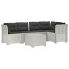 vidaXL 5-m&iacute;stn&eacute; Zahradn&iacute; Sofa s Pol&scaron;t&aacute;ři ve Vzhledu Ratan PP B&iacute;l&aacute;