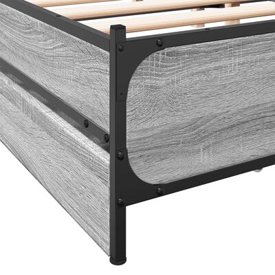 vidaXL Rám postele se zásuvkami šedý sonoma 120 x 200 cm kompozit