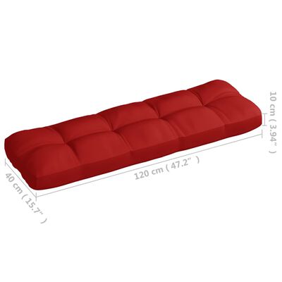 vidaXL Podušky na pohovku z palet 7 ks červené