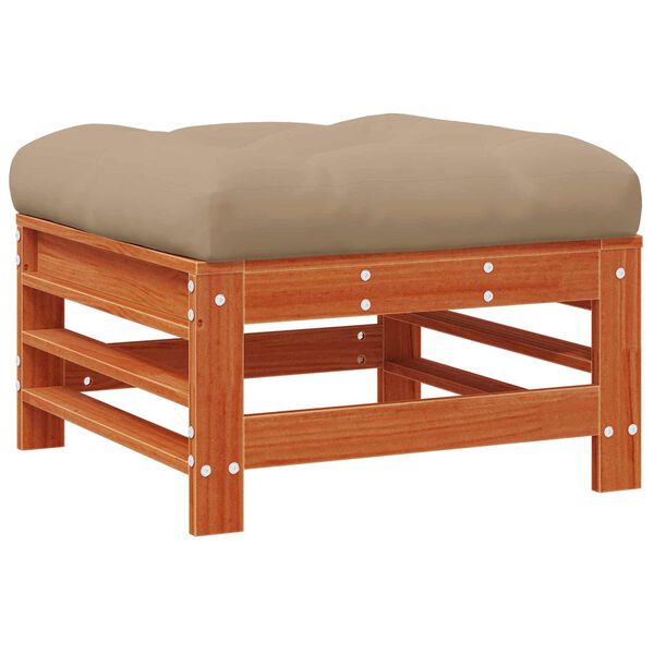 vidaXL Podnožka do zahrady Masivn&iacute; borovice Voskově Hněd&aacute;