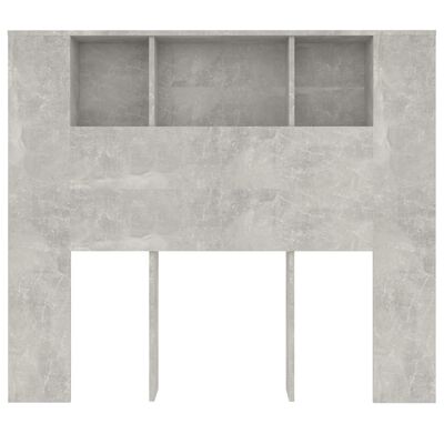 vidaXL Čelo postele s úložným prostorem betonově šedé 120x18,5x102,5cm