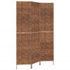 vidaXL Parav&aacute;n 3panelov&yacute; hněd&yacute; 122 x 180 cm vodn&iacute; hyacint