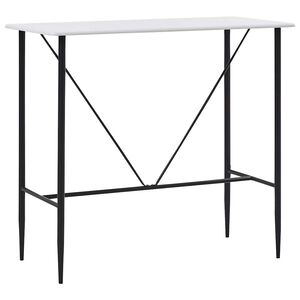 vidaXL Barov&yacute; stůl b&iacute;l&yacute; 120 x 60 x 110 cm MDF