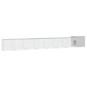 vidaXL Klec pro kuřata &scaron;ed&aacute; 700 x 91 x 100 cm pozinkovan&aacute; ocel