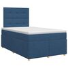 vidaXL Postel boxspring s matrac&iacute; s čelo Modr&aacute; 120 x 190 cm Textil