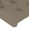 vidaXL Čelo postele s LED taupe 83 x 16 x 118/128 cm textil