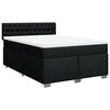 vidaXL Box spring postel s matrac&iacute; čern&aacute; 140 x 190 cm textil