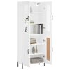 vidaXL Skř&iacute;ň highboard b&iacute;l&aacute; 69,5 x 34 x 180 cm kompozitn&iacute; dřevo