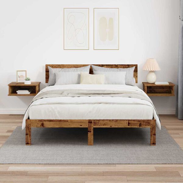 vidaXL Nočn&iacute; stolek 2 pcs Star&eacute; dřevo 40 x 31 x 15 cm kompozitn&iacute; dřevo