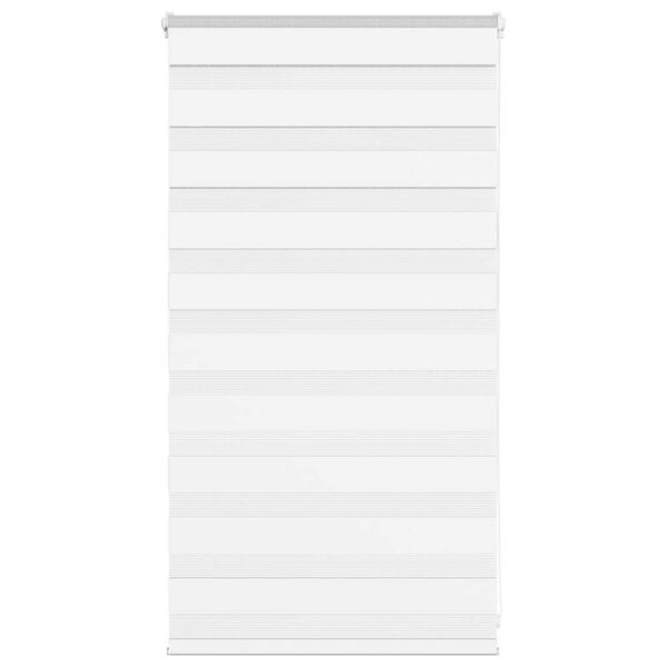 vidaXL Zebra roleta b&iacute;l&aacute; 85x100 cm &scaron;&iacute;řka l&aacute;tky 80,9 cm polyester