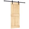 vidaXL Posuvn&eacute; dveře Přirozen&aacute; a čern&aacute; 80 x 210 cm